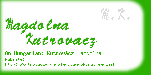 magdolna kutrovacz business card