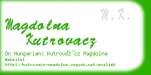 magdolna kutrovacz business card